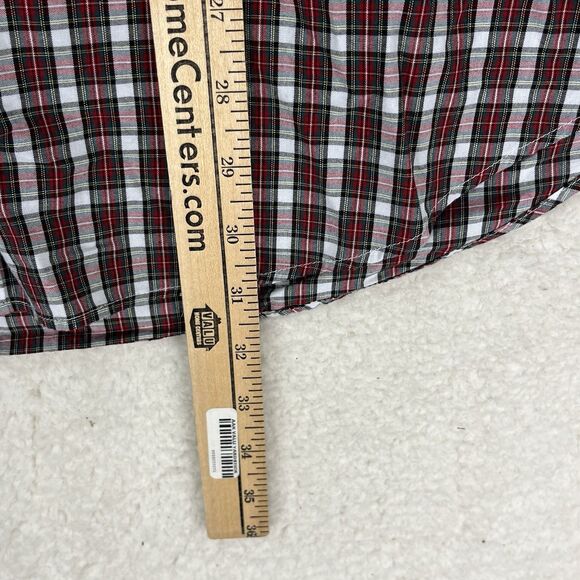 Brooks Brother Shirt Mens Large Red Check Button Long Sleeve Non Iron Cotton - Picture 5 of 6